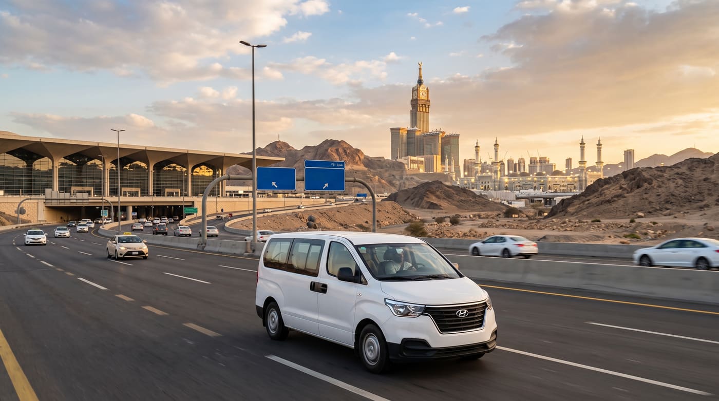 التوصيل من مطار جدة إلى مكة المكرمة