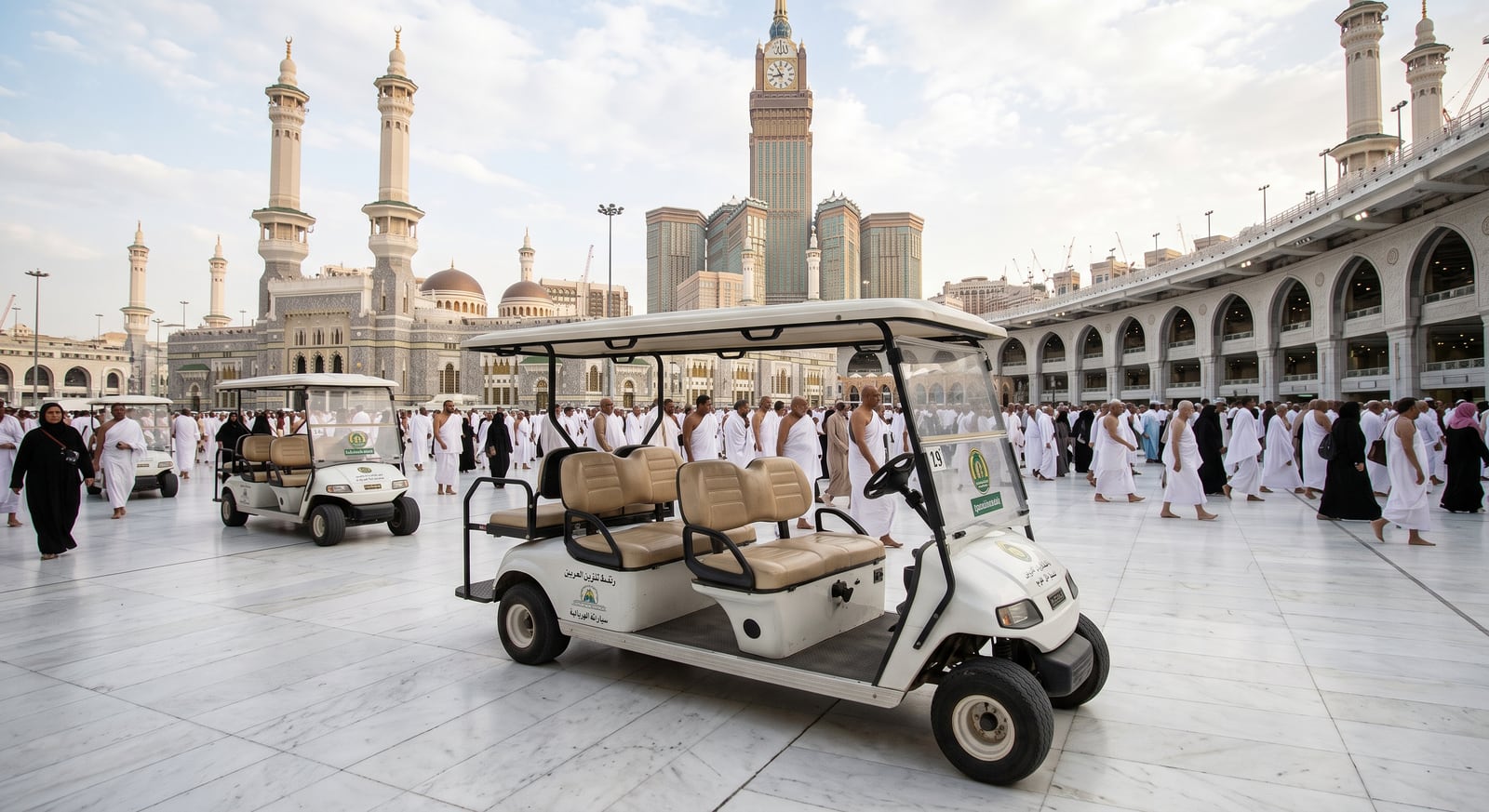 Golf cart service inside Al-Haram